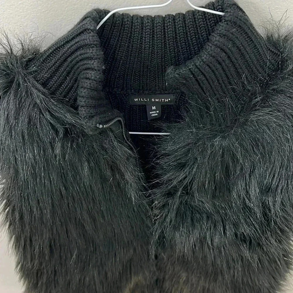 Willi Smith Black Faux Fur Vest - Picture 3 of 4